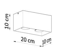 Intesi Stropní svítidlo QUAD MAXI černá