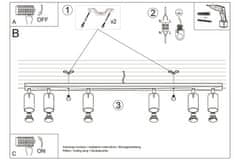 Intesi Stropní svítidlo RING 6L chrom