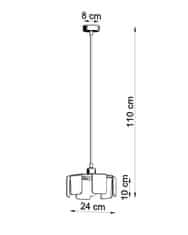 Intesi Závěsná lampa TULIP bílá