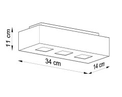 Intesi Stropní svítidlo MONO 3 bílá