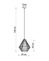 Intesi Závěsná lampa DEMI bílá