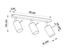 Intesi Stropní svítidlo RING 3L černý