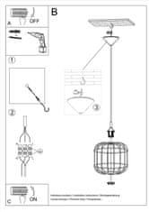 Intesi Závěsná lampa CELTA černá