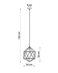 Intesi Závěsná lampa GASPARE bílá