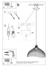 Intesi Závěsná lampa UMB bílá