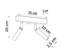 Intesi Stropní svítidlo EYETECH 2 černá