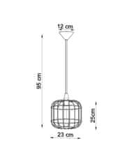 Intesi Závěsná lampa CELTA bílá