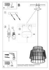 Intesi Závěsná lampa GATE bílá