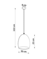 Intesi Keramická závěsná lampa FLAWIUSZ