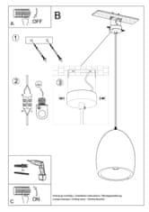 Intesi Keramická závěsná lampa FLAWIUSZ