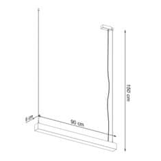 Intesi Závěsná lampa PINNE 90 černá 3000K