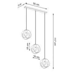 Intesi Závěsná lampa TULOS 3L bílá