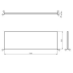 SAPHO WOODY deska 1500x28x500mm, masiv přírodní dub WD150-70 - Sapho