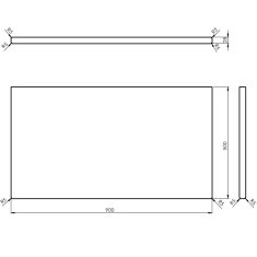 SAPHO WOODY deska 900x28x500mm, masiv přírodní dub WD090-70 - Sapho