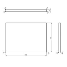 SAPHO WOODY deska 700x28x500mm, masiv přírodní dub WD070-70 - Sapho