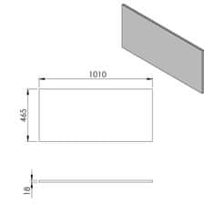 SAPHO CIRASA deska DTDL 101x1,8x46,5cm, dub Alabama CR101-2222 - Sapho