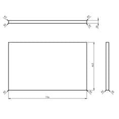 SAPHO WOODY deska 756x28x463mm, masiv přírodní dub WDS750-70 - Sapho