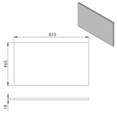 SAPHO CIRASA deska DTDL 81x1,8x46,5cm, dub Alabama CR081-2222 - Sapho