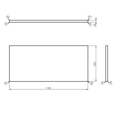 SAPHO WOODY deska 1100x28x500mm, masiv přírodní dub WD110-70 - Sapho