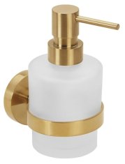 SAPHO X-ROUND GOLD dávkovač mýdla 200ml, mléčné sklo, zlato mat XR103GB - Sapho