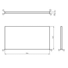 SAPHO WOODY deska 906x28x463mm, masiv přírodní dub WDS900-70 - Sapho