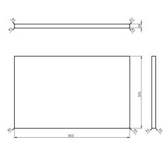 SAPHO WOODY deska 800x28x500mm, masiv přírodní dub WD080-70 - Sapho