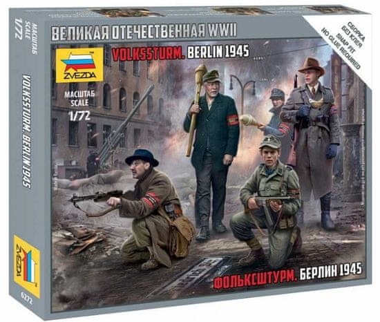 Zvezda figurky Volkssturm, Wargames (WWII) figurky 6272, 1/72