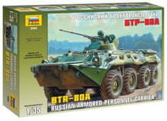 Zvezda BTR-80A, obojživelné obrněné vozidlo, Model Kit 3560, 1/35