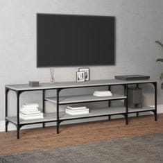 Vidaxl TV skříňka šedá sonoma 161x35x45 cm kompozitní dřevo a železo