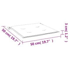 Vidaxl Podušky na zahradní židli 6 ks krémové 50x50x3 cm látka oxford