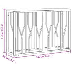 Vidaxl Konzolový stolek nerezová ocel a masivní recyklované dřevo