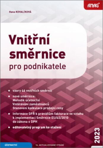 Hana Kovalíková: Vnitřní směrnice pro podnikatele 2023