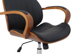 Sortland Kancelářská židle Melilla - ohýbané dřevo ořech | černá