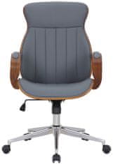 Sortland Kancelářská židle Melilla - ohýbané dřevo ořech | šedá
