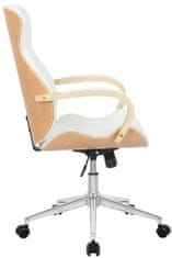 Sortland Kancelářská židle Melilla - ohýbané dřevo přírodní | bílá
