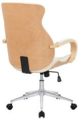 Sortland Kancelářská židle Melilla - ohýbané dřevo přírodní | bílá