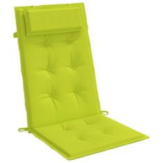Vidaxl Podušky na židli s vysokým opěradlem 4 ks jasně zelené oxford
