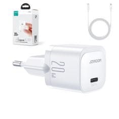 Joyroom JR-TCF02 síťová nabíječka 20W + kabel USB-C / Lightning, bíla