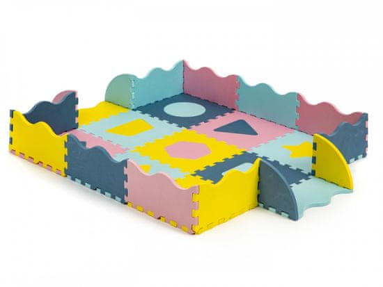 EcoToys Pěnová puzzle podložka Shapes barevná - 25 kusů