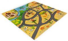 EcoToys Pěnová podložka Puzzle safari 93x93 cm barevná