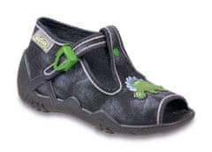 Befado chlapecké sandálky SNAKE 217P076 šedá batika, dinosaurus, velikost 20