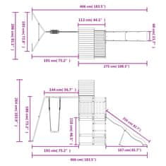 Vidaxl Dětské hřiště na zahradu masivní dřevo douglasky