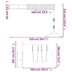 Vidaxl Dětské hřiště na zahradu masivní dřevo douglasky