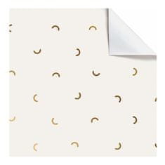 Decor By Glassor Balicí papír srolovaný arch se zlatými půlměsíci bílý