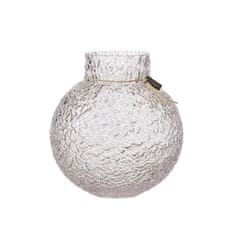 Decor By Glassor Čirá skleněná váza s hrubou strukturou 