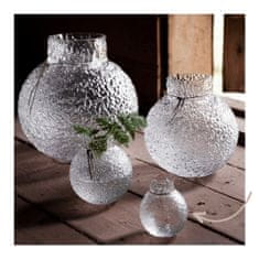 Decor By Glassor Malá skleněná váza čirá s hrubou strukturou
