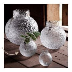 Decor By Glassor Čirá skleněná váza s hrubou strukturou 