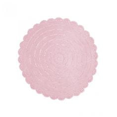 Decor By Glassor Kulatý koberec růžový