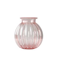 Decor By Glassor Křišťálová váza Maruška růžová