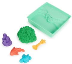 Kinetic Sand Krabice tekutého písku s podložkou zelená